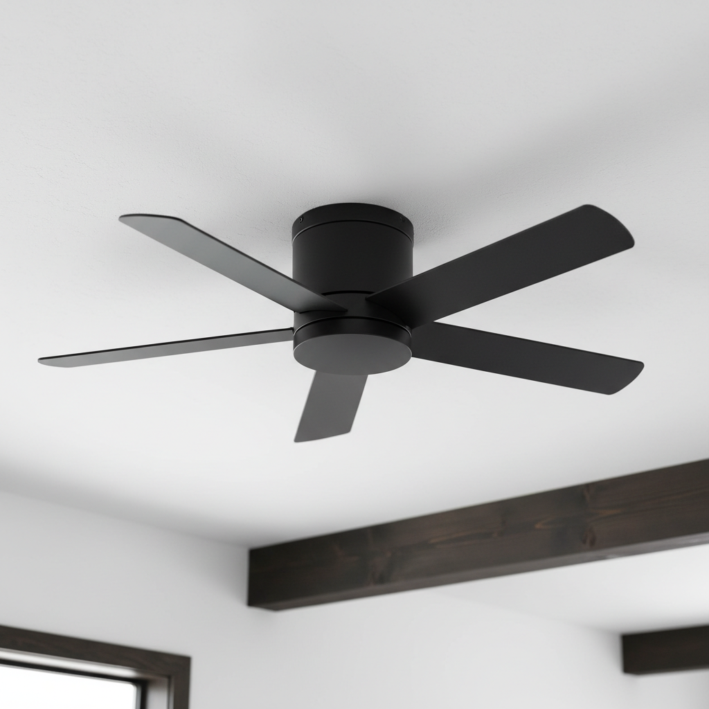 Low Profile Ceiling Fan - Black